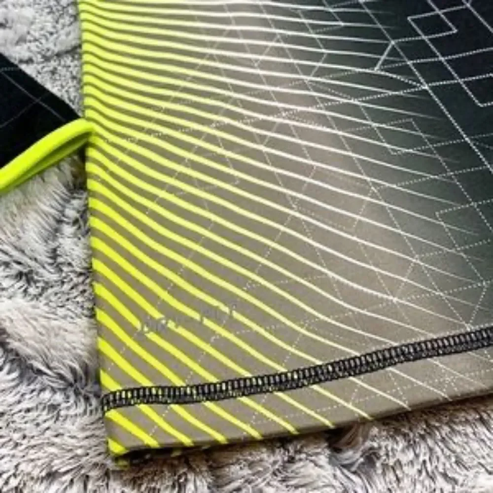 NIKE Pro Dri-FIT Black and Neon Yellow Half Zip Pullover Training Top - Picture 4 of 7